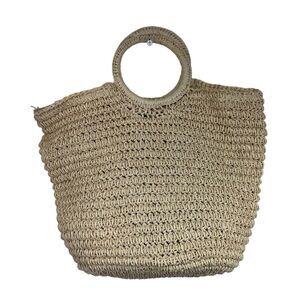 Woven Straw‎ Summer Top Handle Tote